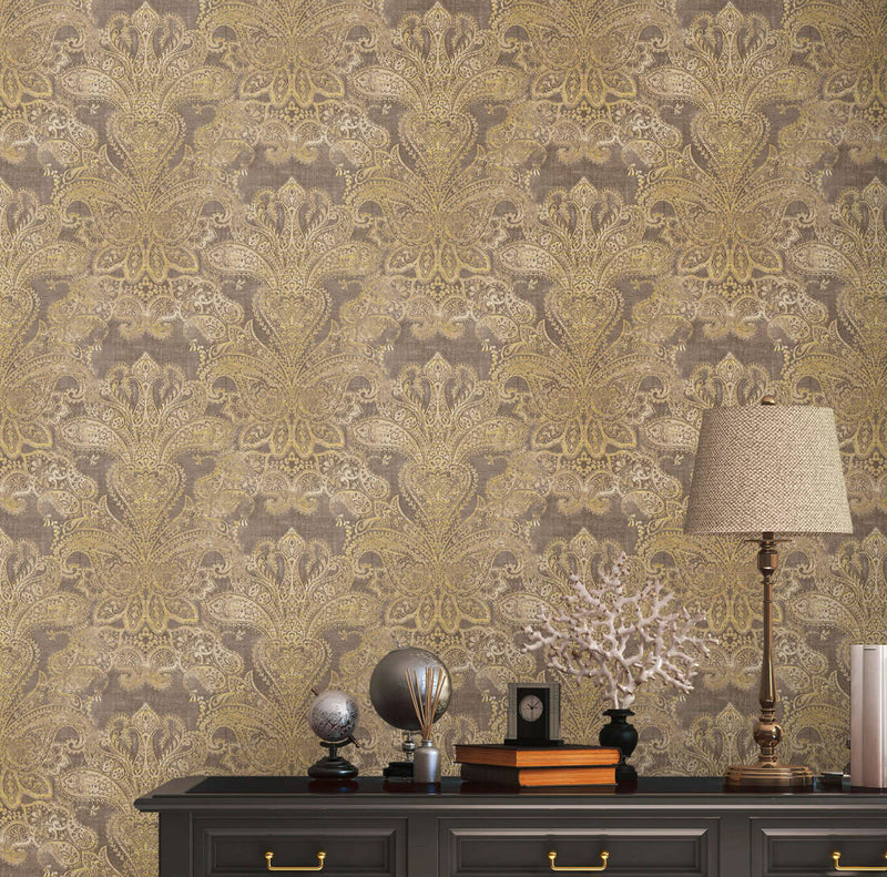 Baroque Ornaments Wallpaper (Metropolitan Stories 3 Collection) - Gold