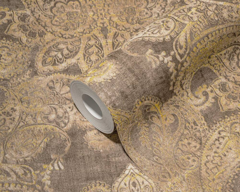 Baroque Ornaments Wallpaper (Metropolitan Stories 3 Collection) - Gold