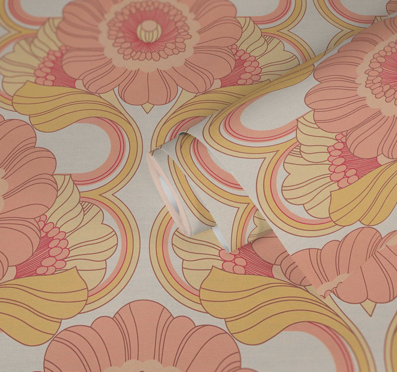 Floral Fantasy Wallpaper - Blush/Yellow