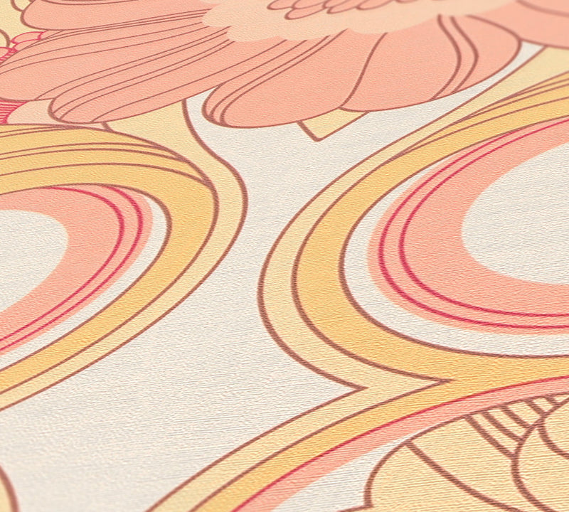 Floral Fantasy Wallpaper - Blush/Yellow