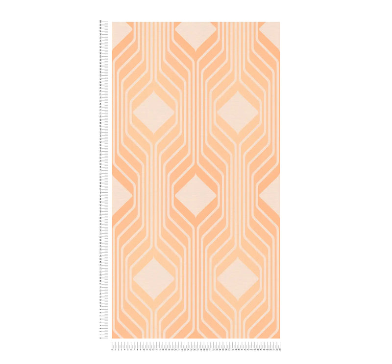 Deco Retro Wallpaper - Orange