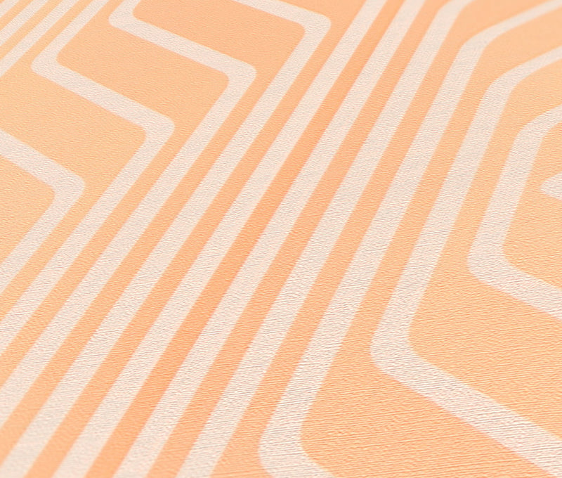 Deco Retro Wallpaper - Orange