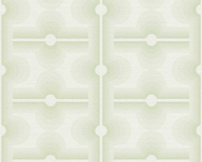 Retro Mesopotamia Wallpaper - Sage Green