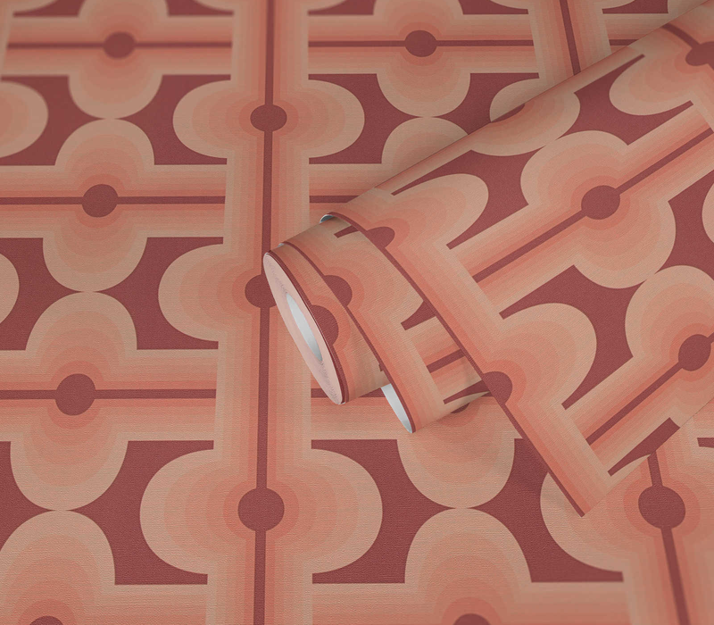 Retro Mesopotamia Wallpaper - Blush