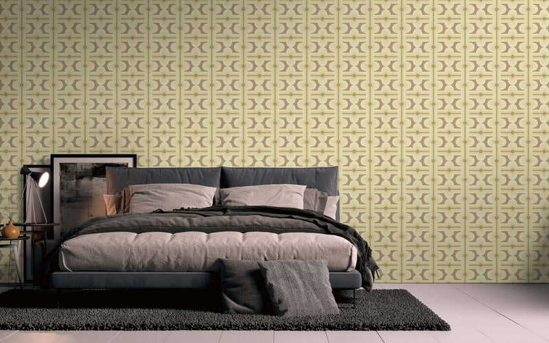 Retro Mesopotamia Wallpaper - Green