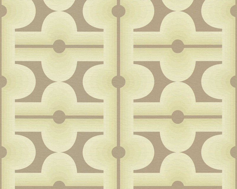 Retro Mesopotamia Wallpaper - Green