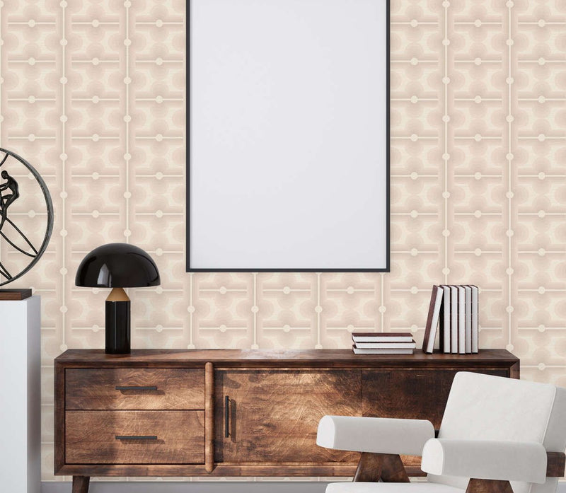 Retro Mesopotamia Wallpaper - White