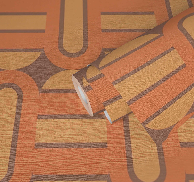 Retroholic Retro Wallpaper - Orange