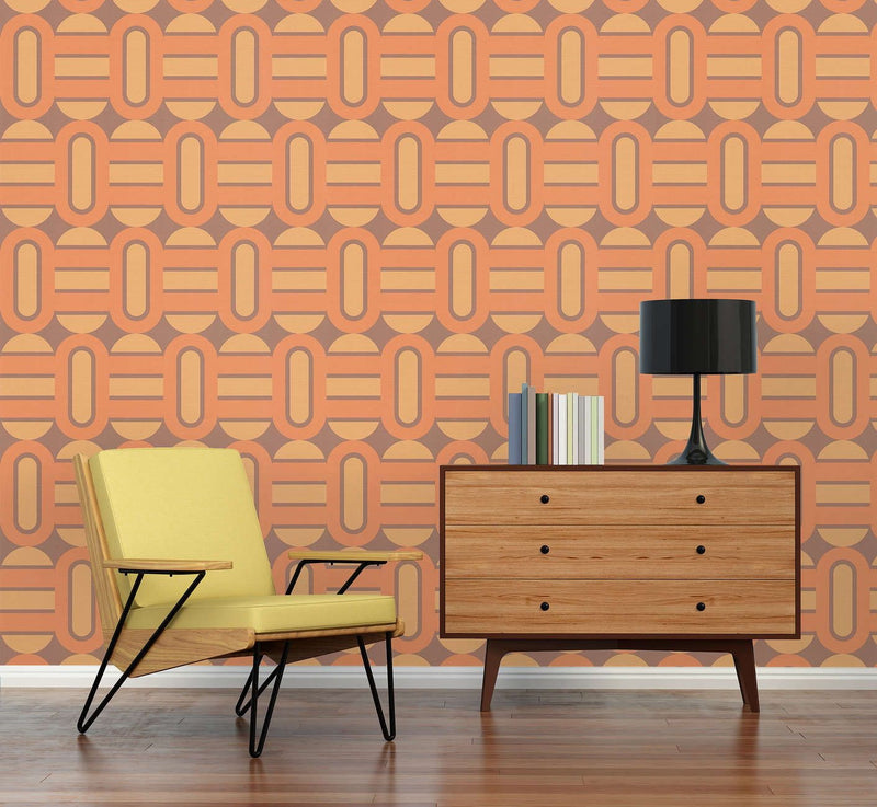 Retroholic Retro Wallpaper - Orange