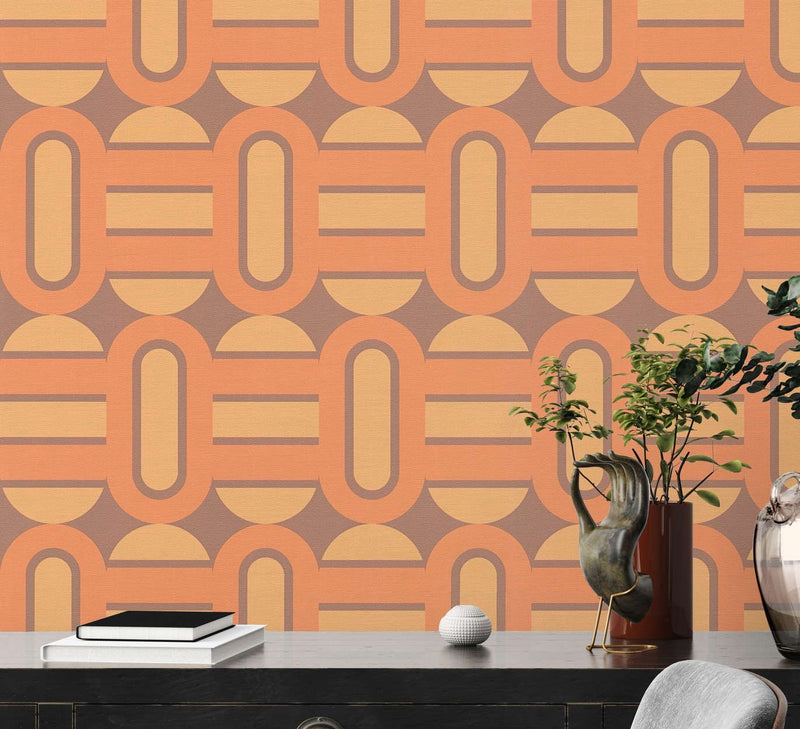 Retroholic Retro Wallpaper - Orange