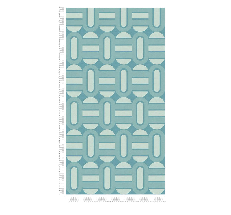 Retroholic Retro Wallpaper - Light Blue