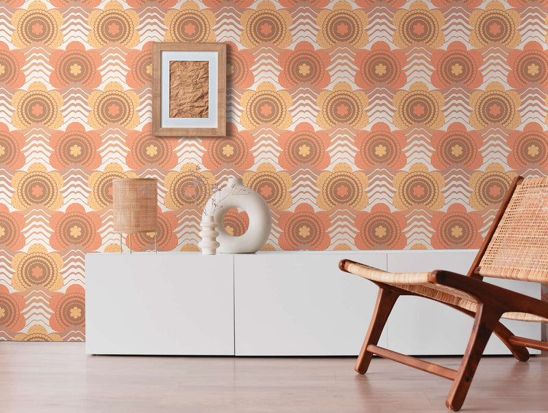 Retro Elegance Wallpaper - Brown