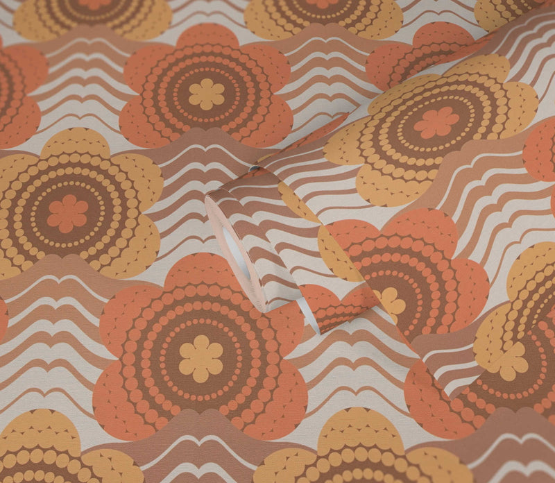 Retro Elegance Wallpaper - Brown