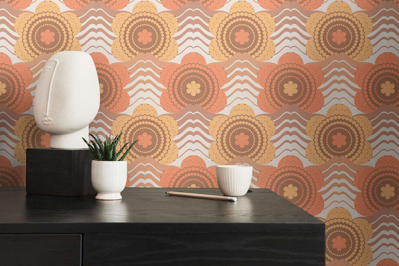 Retro Elegance Wallpaper - Brown