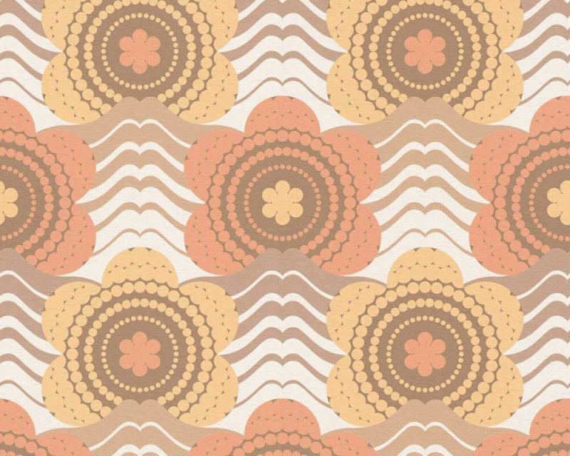 Retro Elegance Wallpaper - Brown