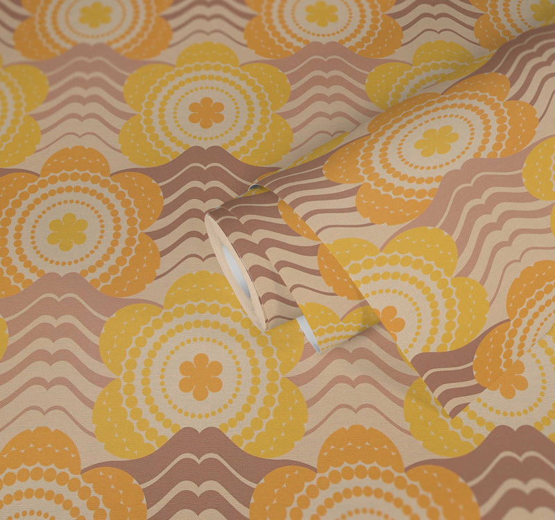 Retro Elegance Wallpaper - Yellow