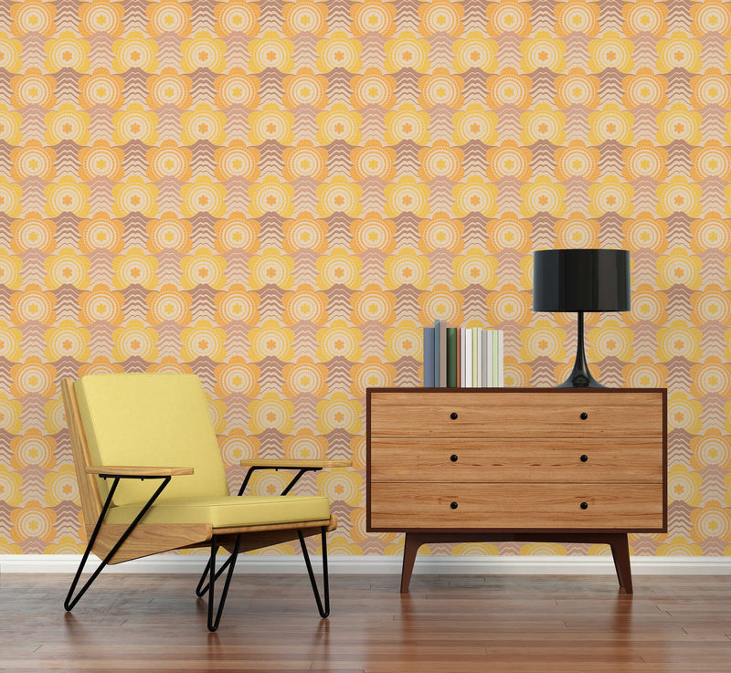 Retro Elegance Wallpaper - Yellow