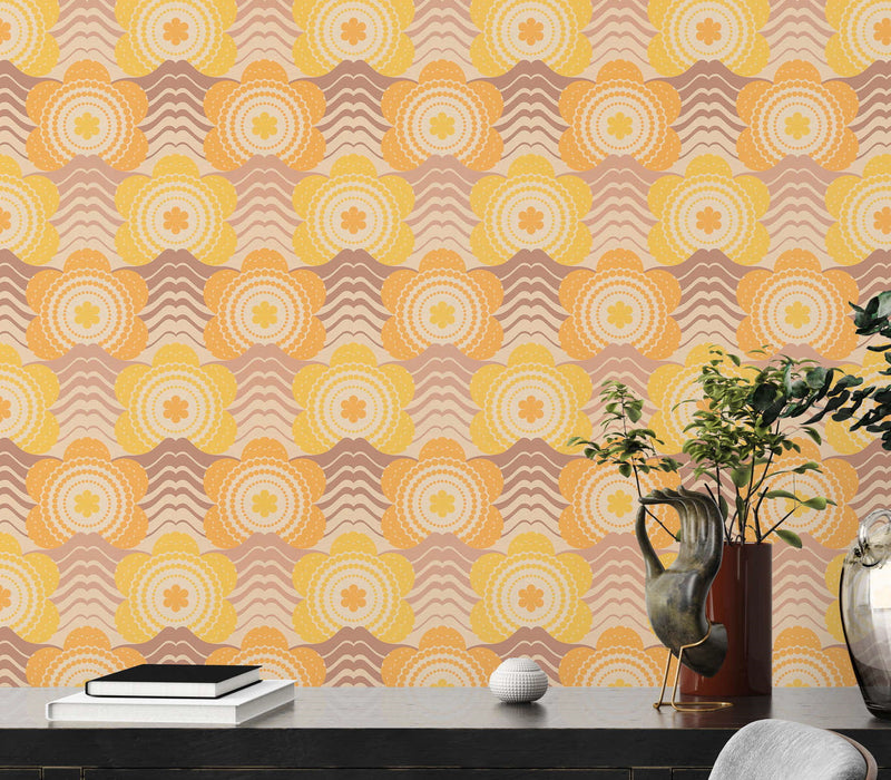 Retro Elegance Wallpaper - Yellow