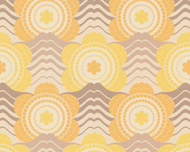 Retro Elegance Wallpaper - Yellow