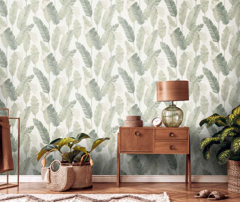 Bali Fronds Wallpaper - Green