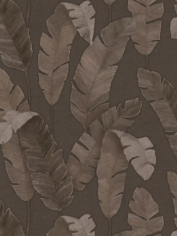 Bali Fronds Wallpaper - Charcoal