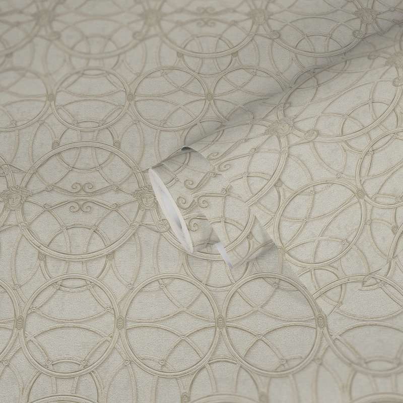 Versace Chain Wallpaper - Creme/Gold/White