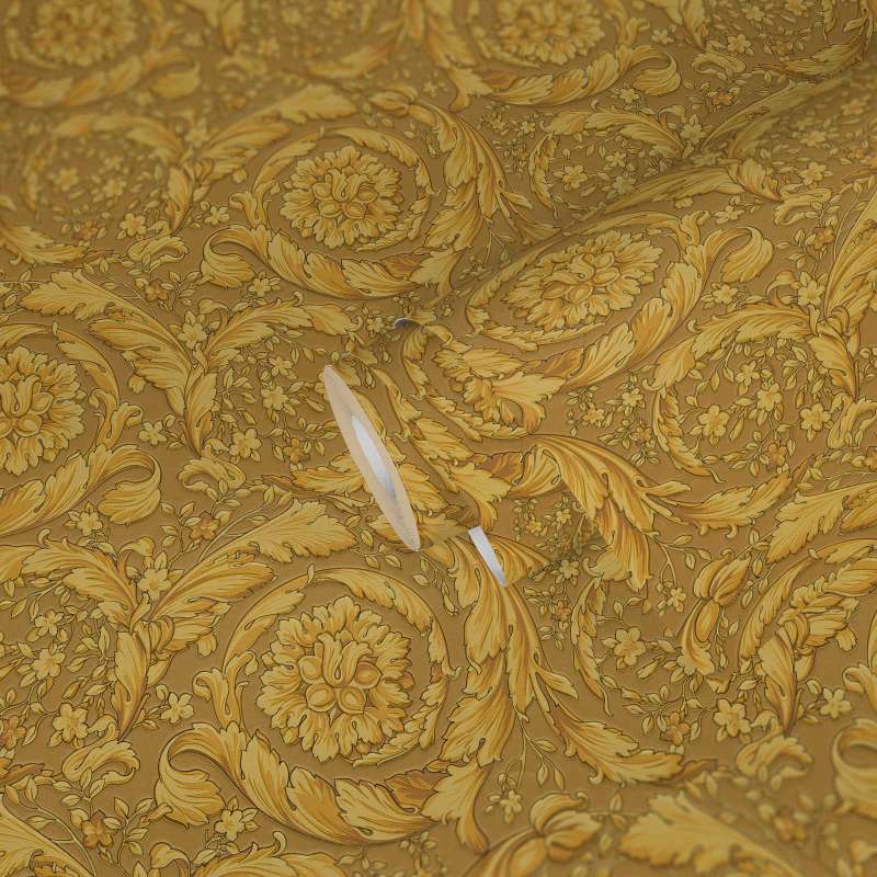 Versace Floral Garland 2 Wallpaper - Gold