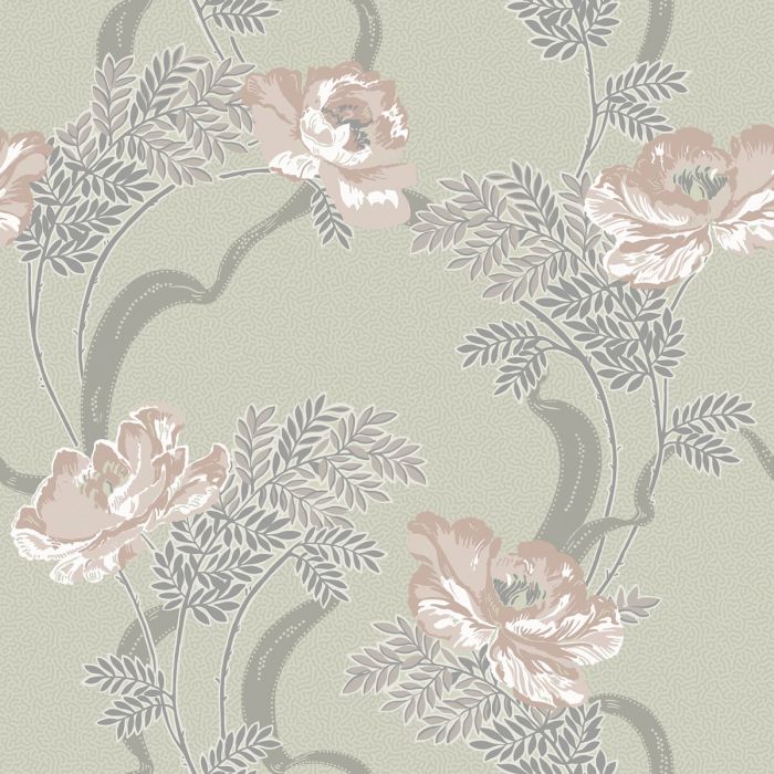 Ovansjo Poppy Wallpaper - Beige