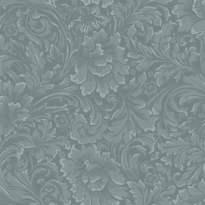 Sample - Idun Floral Symphony Wallpaper - Blue