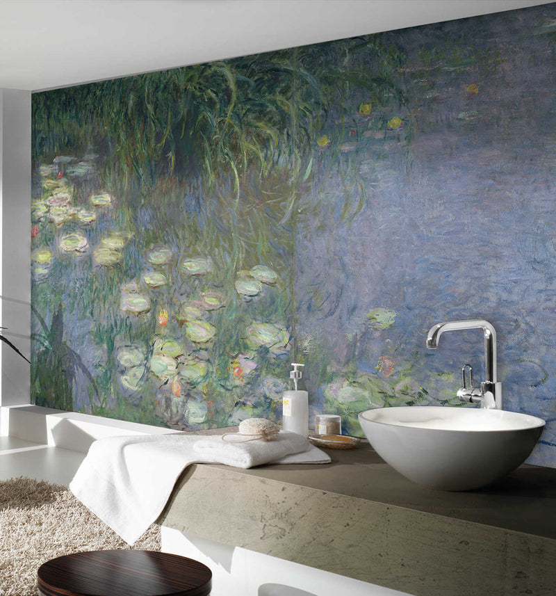 Water Lilies: Morning Mural - Custom Sized Wallpaper Mural (per m2)