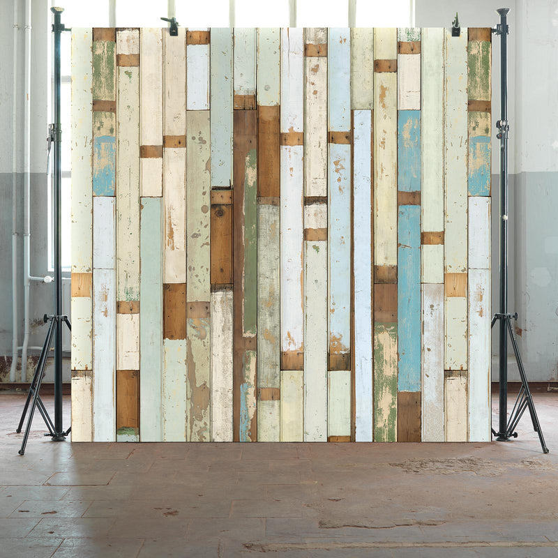 Piet Hein Eek 'Scrapwood Series' Wallpaper - White/Blue Scrapwood - PHE03