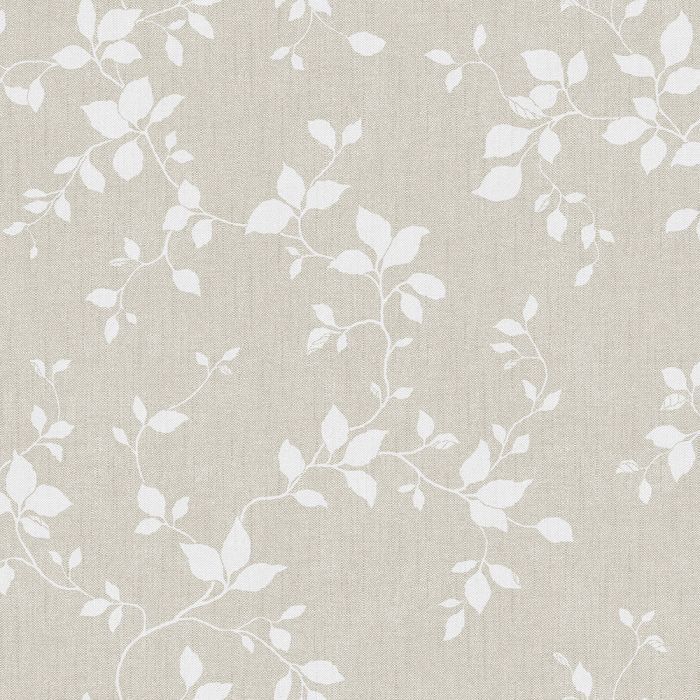 Siri - Floral, Linen-Look Wallpaper - Beige