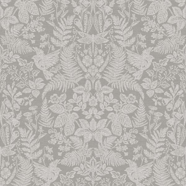 Loxley - Floral Tapestry Wallpaper - Grey