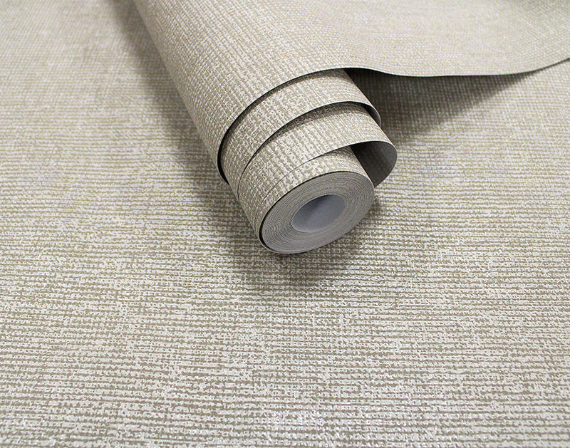 Lulea - Hessian Fabric Effect Wallpaper - Beige