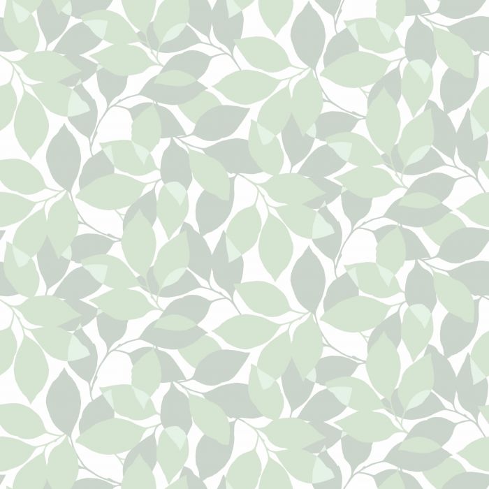 Augusti - Autumn Leaves Wallpaper - Green