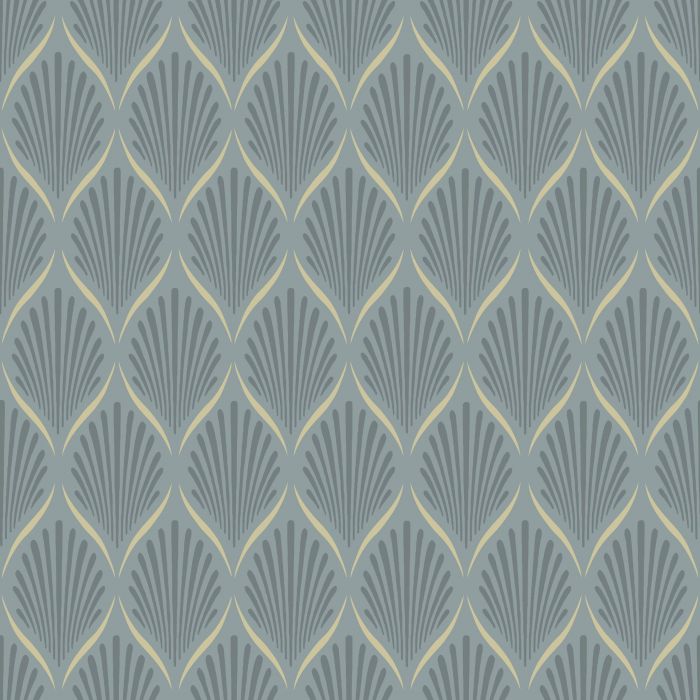 Lilly Geometric Wallpaper - Blue