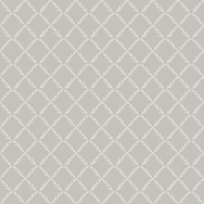 Vide - Leafy Geo Wallpaper - Grey