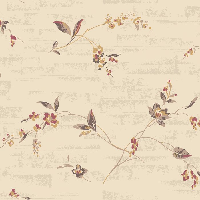 Sample - Duro Skir 1939 Wallpaper - Beige/Red