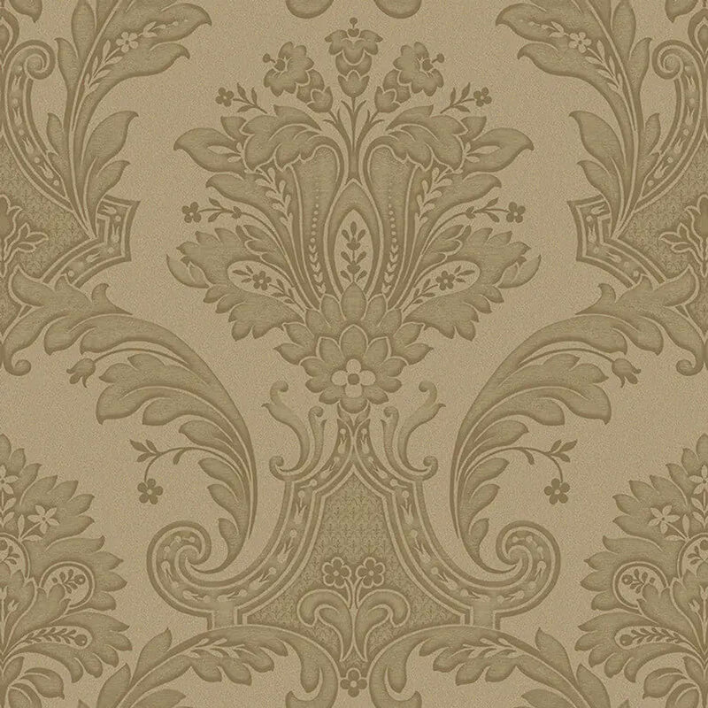 Amara Damask Wood Panel Wallpaper - Gold