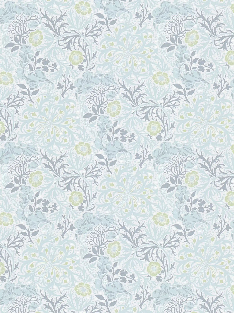 Seaweed Wallpaper - Green/Grey