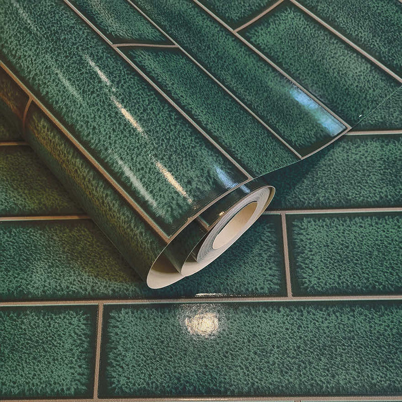 A4 Sample Celadon Gloss Tile Wallpaper - Green