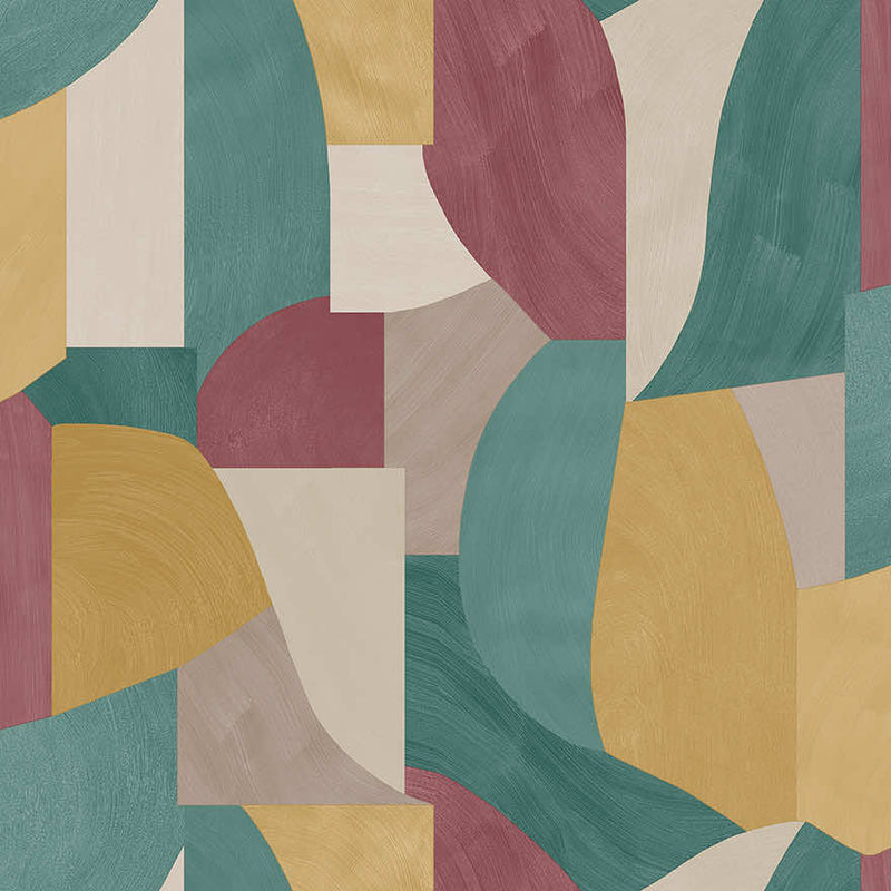 Sample - Ennedi - Geometric Curves Wallpaper - Ochre