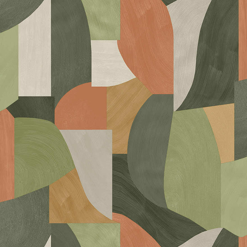 Sample - Ennedi - Geometric Curves Wallpaper - Khaki