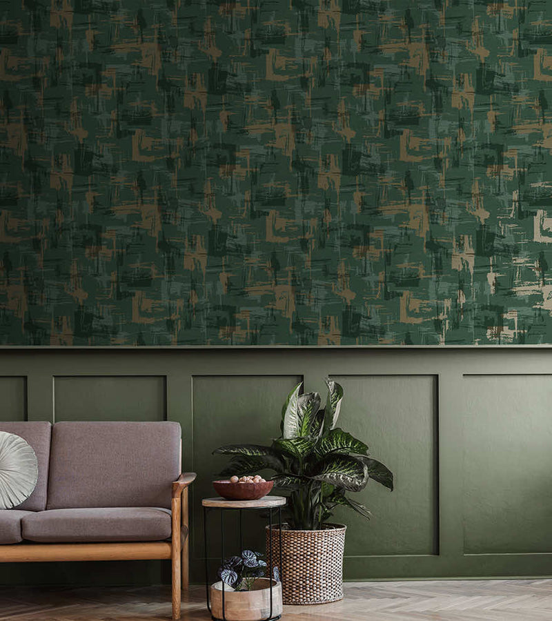 Eleanora Geo Wallpaper - Green