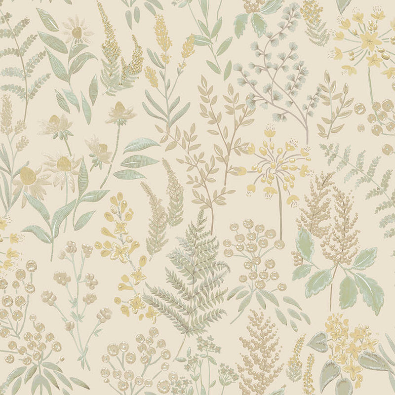 Sample - Calvert Meadows Wallpaper - Beige