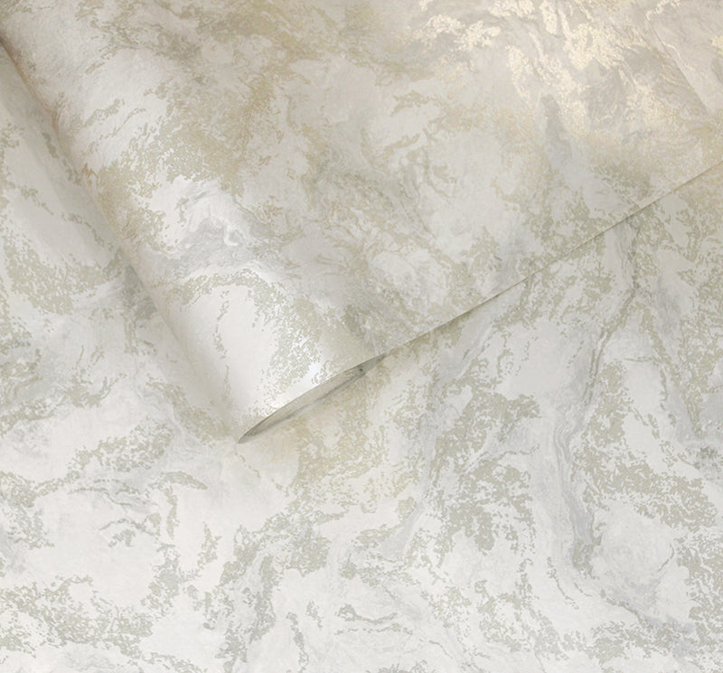 Calacatta Marble Bead Wallpaper - Champagne