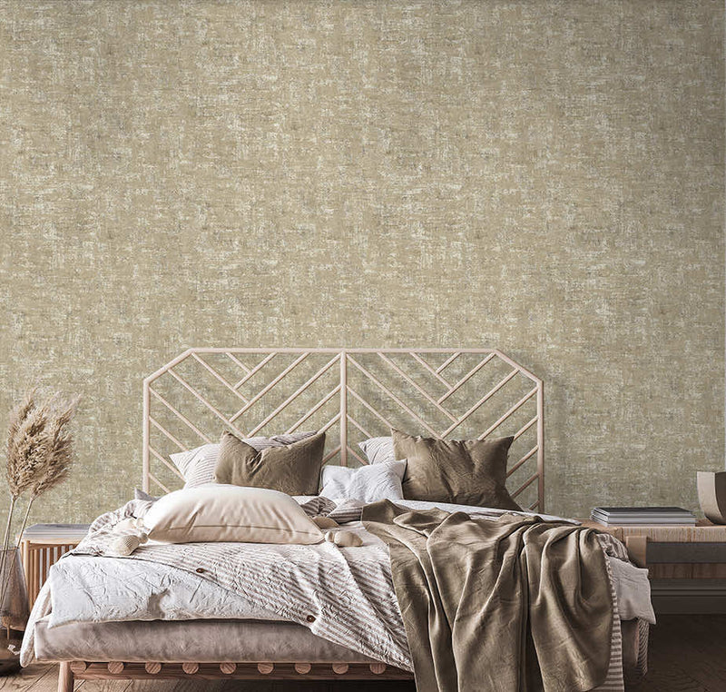 Brindle Bead Wallpaper - Taupe - Gold