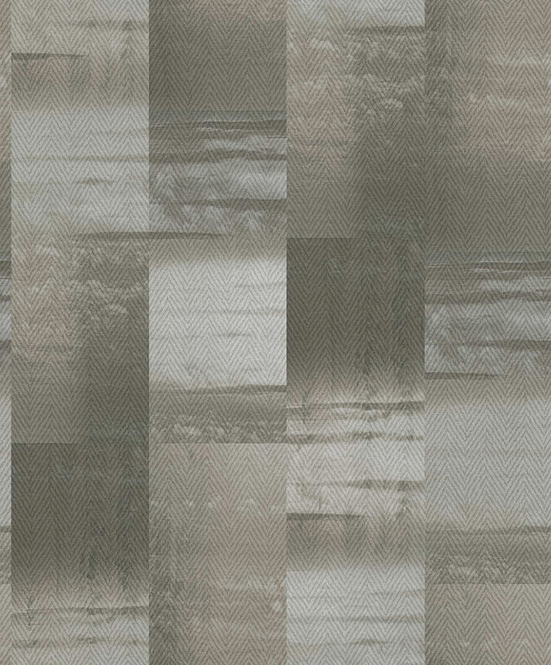 Sample - Aokari Glass Bead Wallpaper - Grey - Taupe