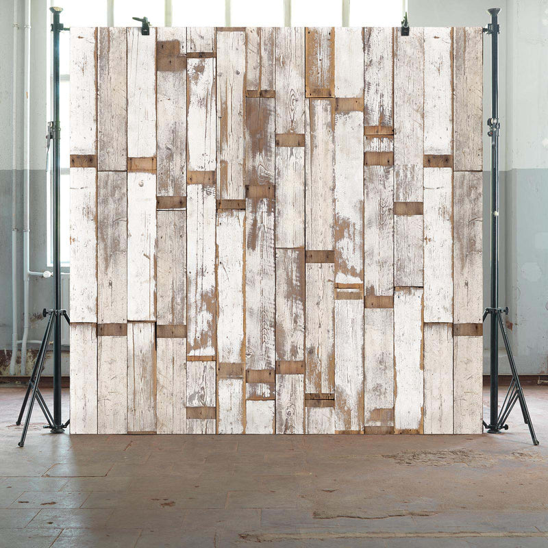 Piet Hein Eek 'Scrapwood Series' Wallpaper - White/Brown Scrapwood - PHE02