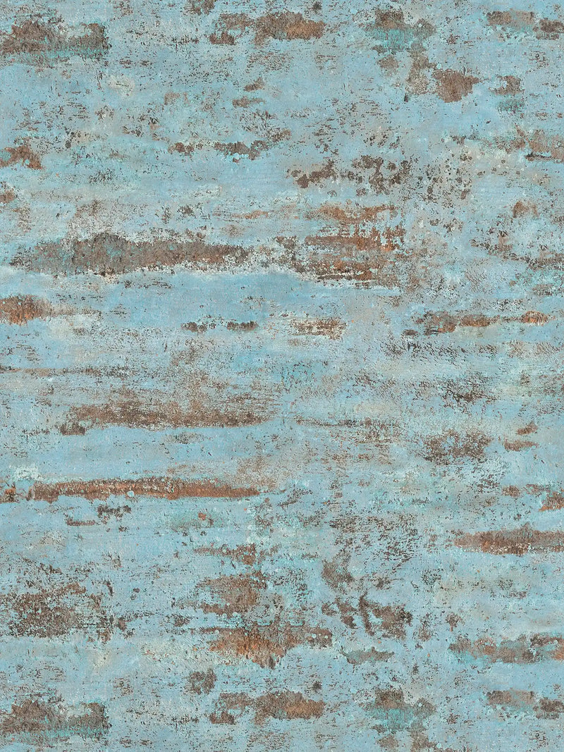 Tibo Grunge, rustic plaster look Wallpaper - Blue/brown